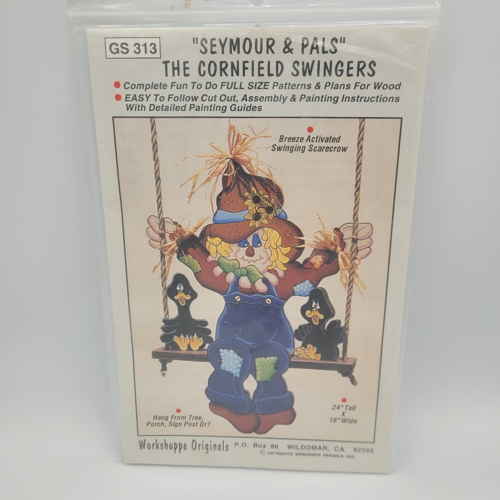 UNCUT Vintage 90's Workshop Originals 92595 Seymour & Pals Wood Pattern